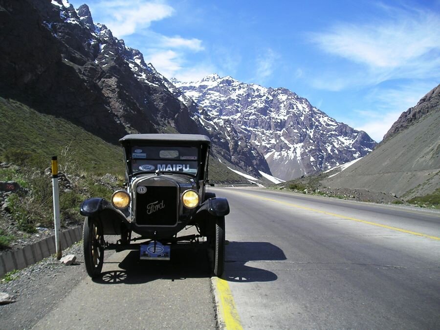 Cruzando la cordillera de los Andes